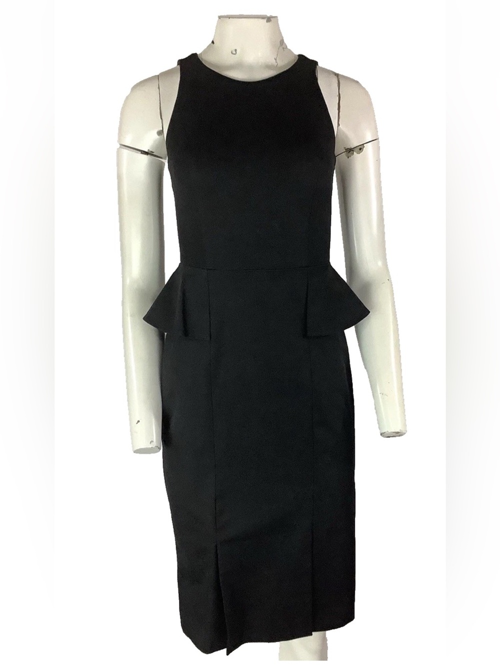 NWT Banana Republic Sz 0 Fitted Peplum Business Office Cocktail Black Dress